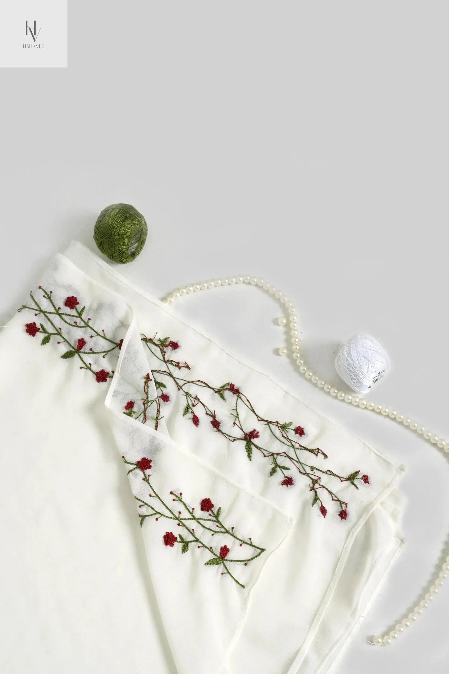 Eternal Blossoms rose vine – Timeless Floral Thread-work Head-wear