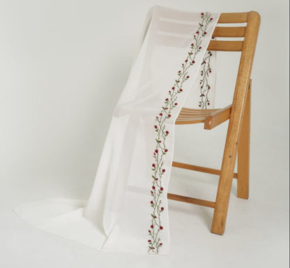 Eternal Blossoms rose vine – Timeless Floral Threadwork hijab